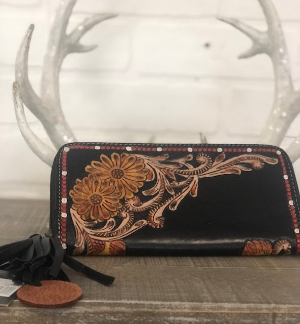 Cavender Trail Hand-Tooled Wallet