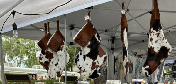 Cowhide Faux Christmas Stockings