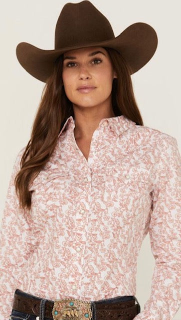 Wrangler Women's Floral Print Long Sleeve Shirt