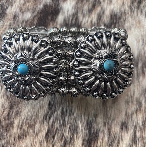 Fashion Western Stretch Bracelets Faux Turquoise