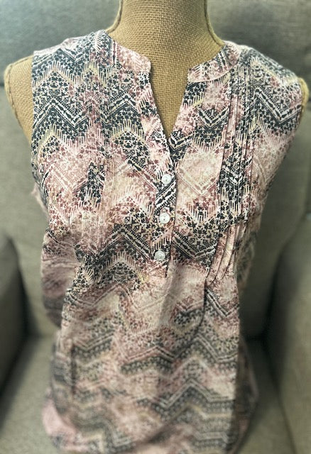 Pink Roads Sleeveless Top