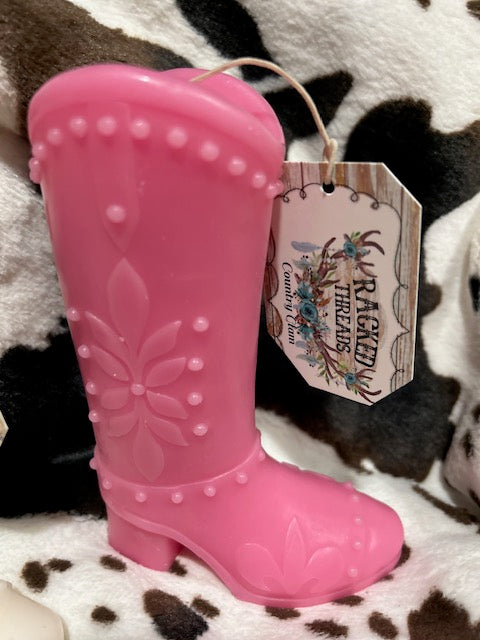 Cowgirl Boot Hat Candles