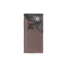 Genuine Tooled Leather Collection Men's Wallet - Coffee