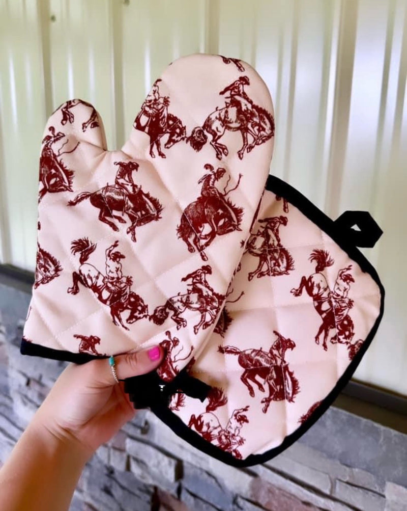 Western Oven Mitt Pot Holders