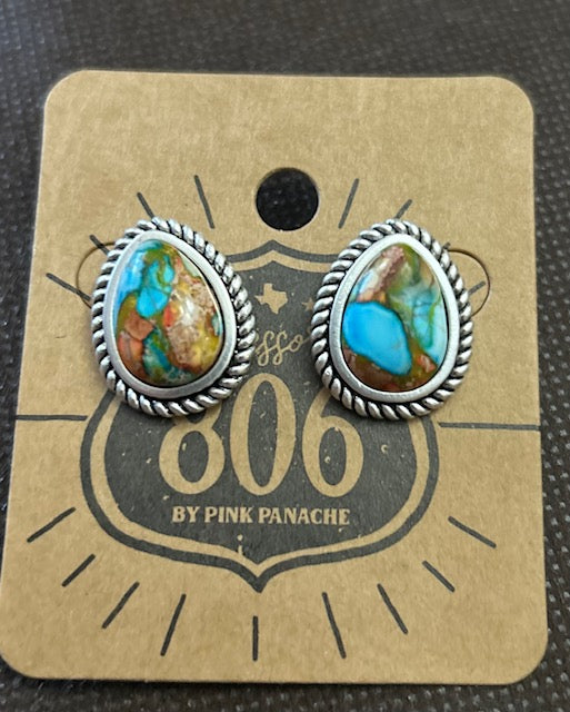 806 Turquoise Stud Earrings