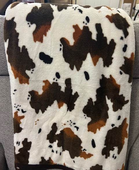 Tri-Colored Cow Blanket