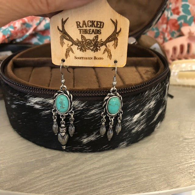 Buffalo Turquoise Drop Earrings
