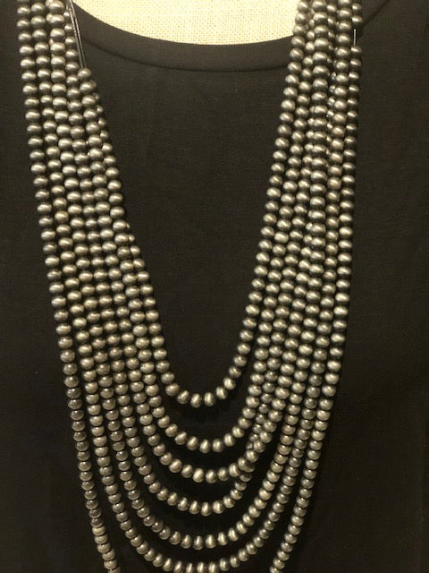 Navajo 7 Strand Pearl Bead Necklace