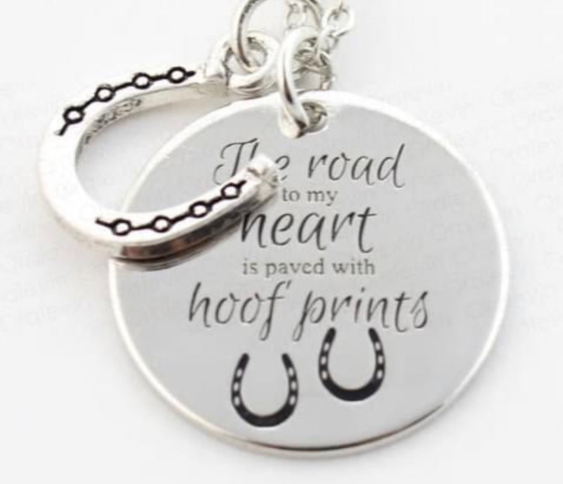Hoof Prints 18" Silver Necklace Silver Plate