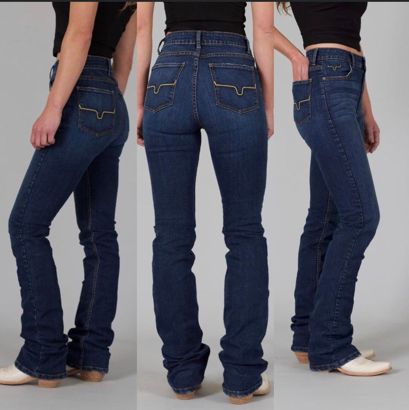 Kimes Ranch Ladies Sarah High Rise Slim Bootcut Denim Jeans SARAH-BLU