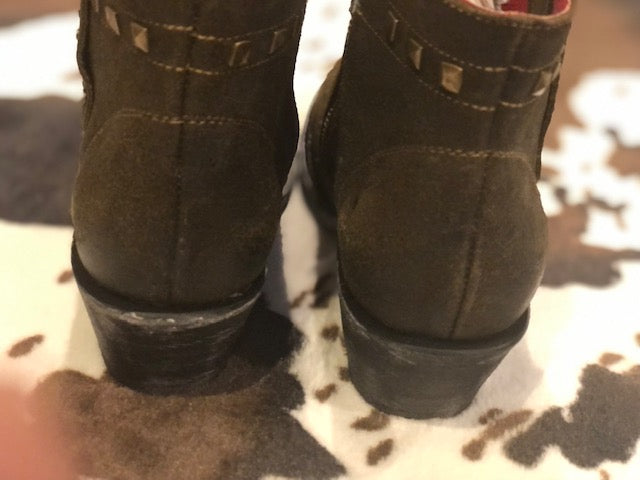 Women's Ferrini Sandy Leather Boots Handcrafted Booties