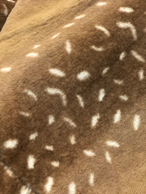 Faux Fur Deer Spotted Sherpa Throw Blanket