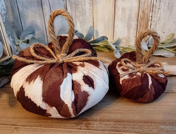 Cow Fabric Pumpkins