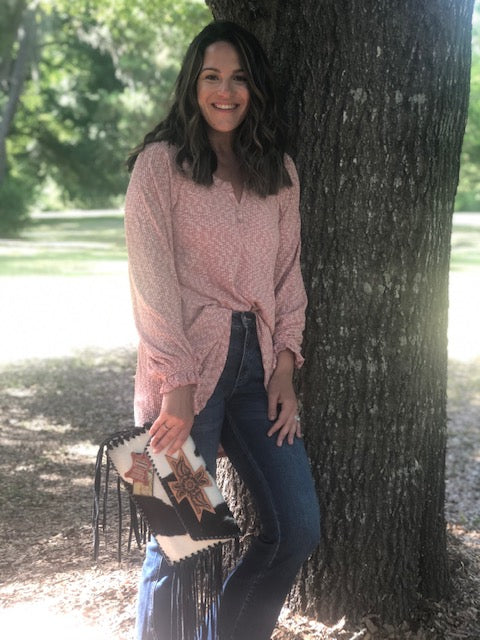 Round em Up Button Down Knit Tunic