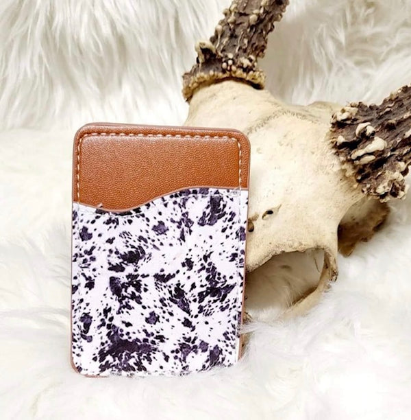 Cow print wallet cow hide wallet country style