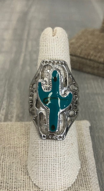 Cactus Lover Silver Ring