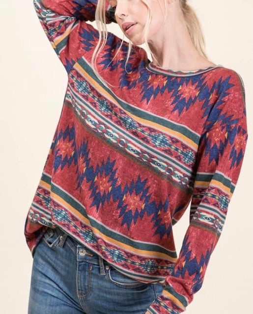 Aztec LS Western Tribal Top