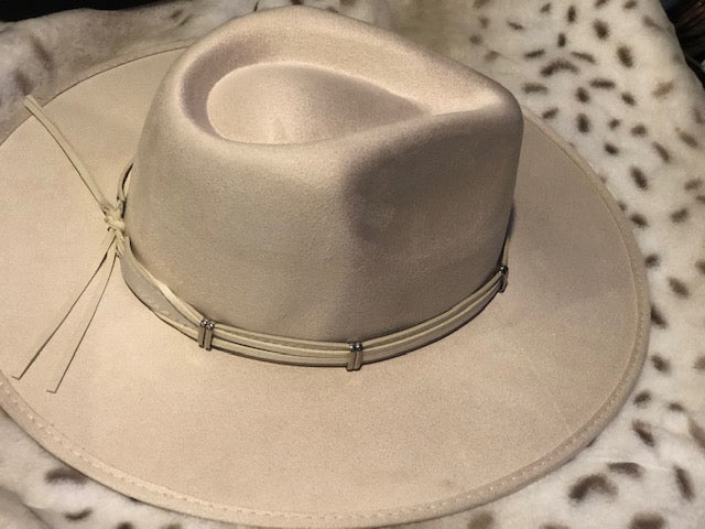 Ivory Suede Cowboy Hat