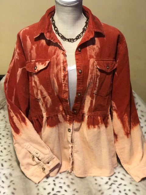 Rust Washed Corduroy Jacket