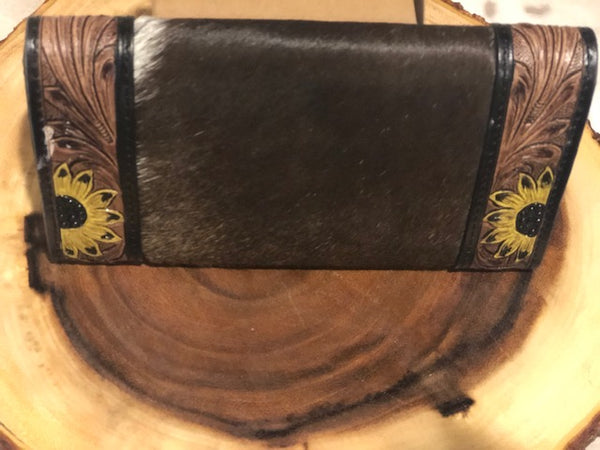 Cowhide Tooled Wallet