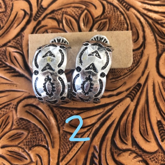 Aztec Dreamer Silver Earrings