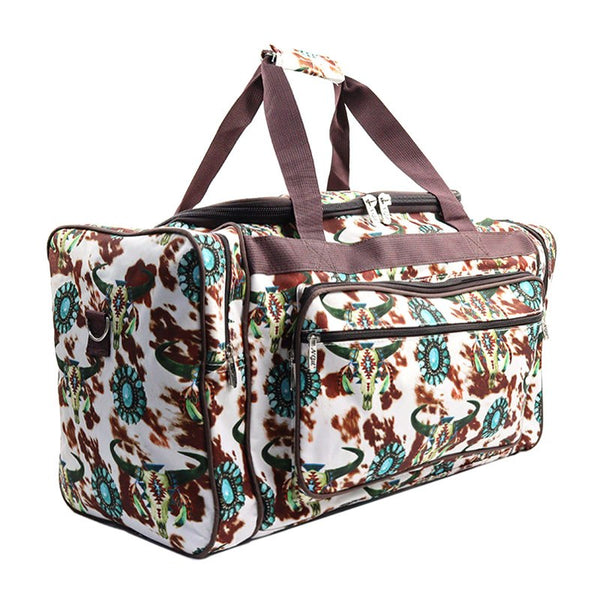 Cow Turquoise Duffle Bag