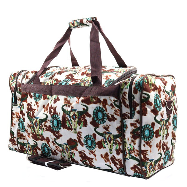 Cow Turquoise Duffle Bag