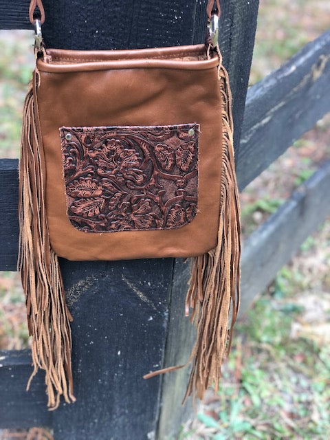 Hide Junkie Saddle Brown Leather Small Handbag