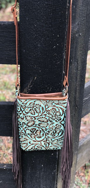 Hide Junkie Small Turquoise Leather Tote